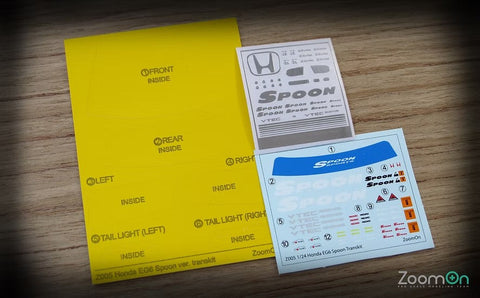 ZoomOn ZD002 1/24 ホンダ EG6 ステッカーセット