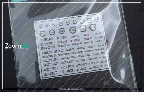ZoomOn ZD016 1/24 - 1/43ボルボ ロゴ メタルステッカー