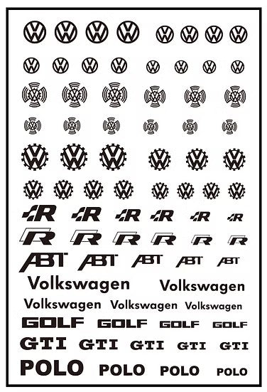 ZoomOn ZD017 1/24 - 1/43 フォルクスワーゲン ロゴ メタルステッカー