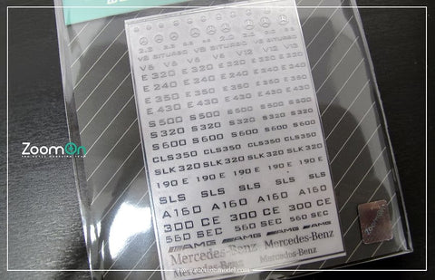 ZoomOn ZD027 1/24 - 1/43 メルセデスベンツ ロゴ メタルステッカー