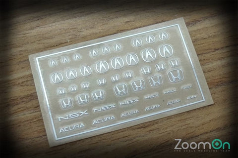 ZoomOn ZD029 1/24 - 1/43 ホンダ・アキュラ ロゴ メタルステッカー