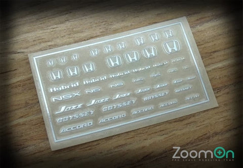 ZoomOn ZD030 1/24 - 1/43 ホンダ ロゴ(A) メタルステッカー