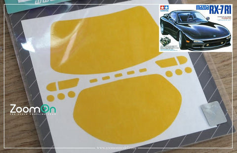 ZoomOn ZD048 1/24 ウインドー・ライト 塗装マスキング- マツダRX-7 FD