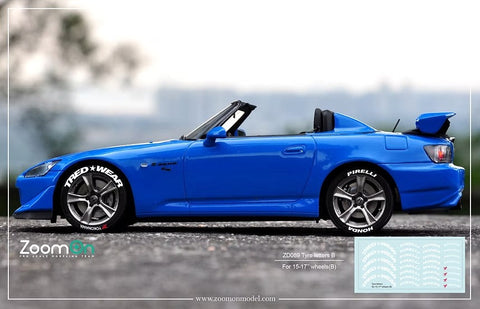 ZoomOn ZD089 1/24 タイヤレター (B) 15-17インチ ホイール用