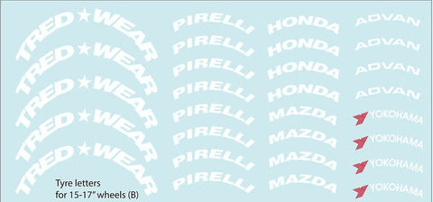 ZoomOn ZD089 1/24 タイヤレター (B) 18-21インチ ホイール用