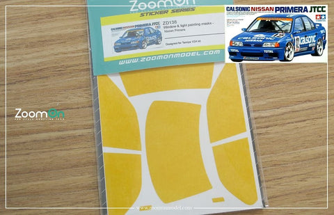 ZoomOn ZD136 1/24 ウインドー・ライト 塗装マスキング- ニッサン プリメーラ