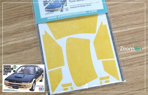 ZoomOn ZD146 1/24 ウインドー・ライト 塗装マスキング- トヨタ スプリンター トレノ (AE92)