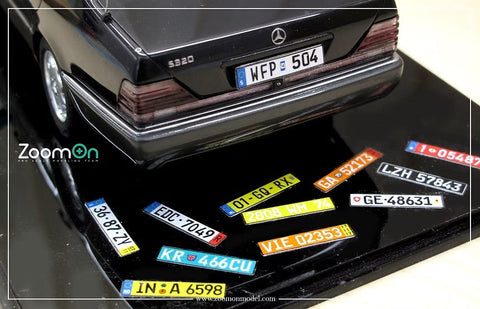 ZoomOn ZD168 1/24 EU ナンバープレート (B)