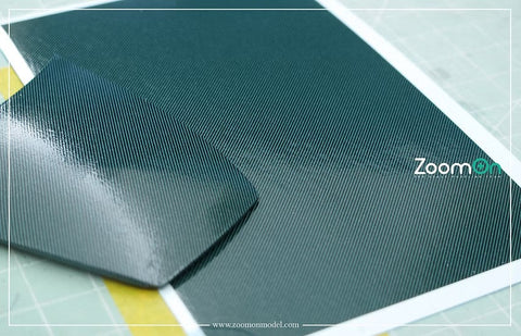 ZoomOn ZD178 1/24 グリーンカーボンデカール -綾織り-