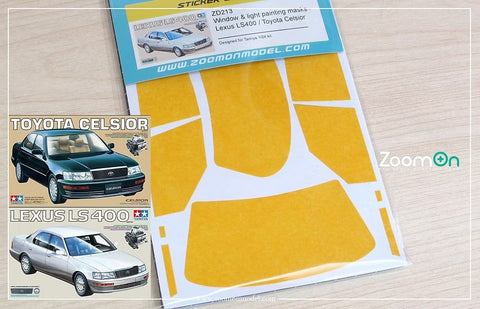 ZoomOn ZD213 1/24 ウィンドウ & ライト ペインティングマスク - / トヨタ セルシオ