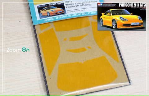 ZoomOn ZD215 1/24 ウィンドウ & ライト ペインティングマスク - ポルシェ 911 GT3 (996)