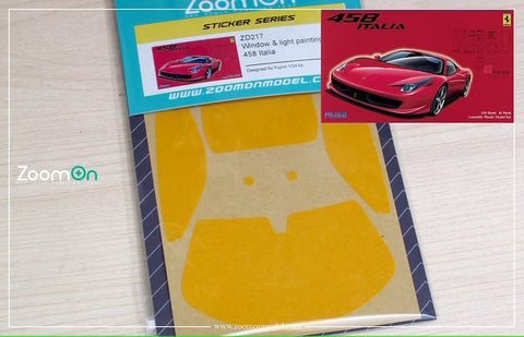 ZoomOn ZD217 1/24 ウィンドウ & ライト ペインティングマスク - 458イタリア