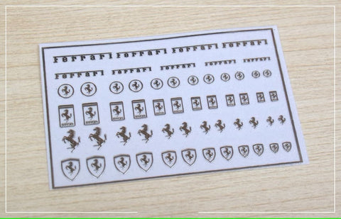 ZoomOn ZD232 1/24-1/43 フェラーリ ロゴ メタルステッカー