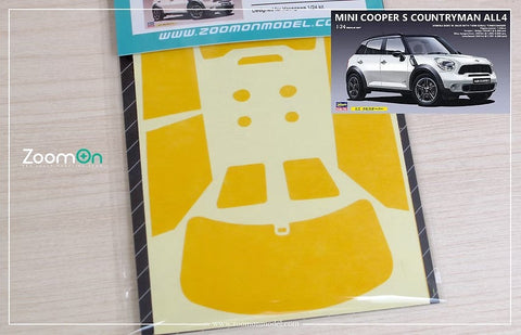 ZoomOn ZD243 1/24 ウィンドウペインティングマスク - ミニ クーパー S カントリーマン(ハセガワ用)
