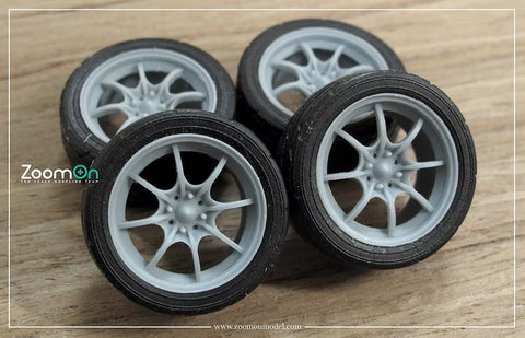 ZoomOn ZR004 1/24 16インチ 無限 MF-8 ホイールセット