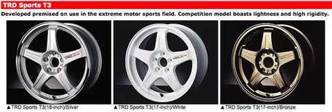 ZoomOn ZR020 1/24 16インチ TRD T3 Sport ホイールセット