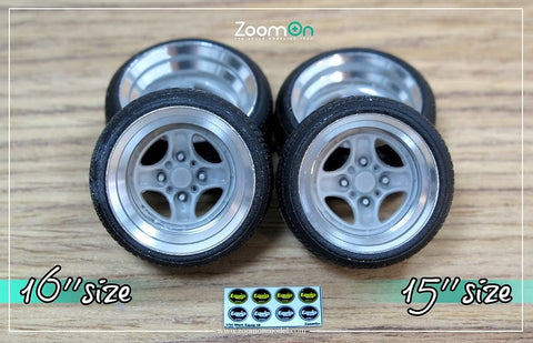 ZoomOn ZR043 1/24 16インチ ワーク エクイップ 40 ホイールセット