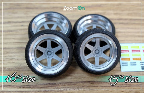 ZoomOn ZR045 1/24 16インチ レイズ ボルク レーシングTE37SL