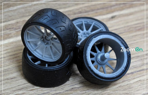 ZoomOn ZR047 1/24 16インチ Titan7 T-R10 ホイールセット