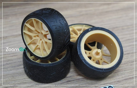 ZoomOn ZR049 1/24 18インチ レイズ ボルク レーシングG025 ホイールセット