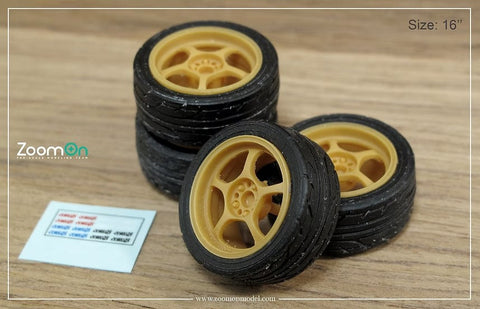 ZoomOn ZR056 1/24 15インチ レイズ グラムライツ 57c ホイールセット