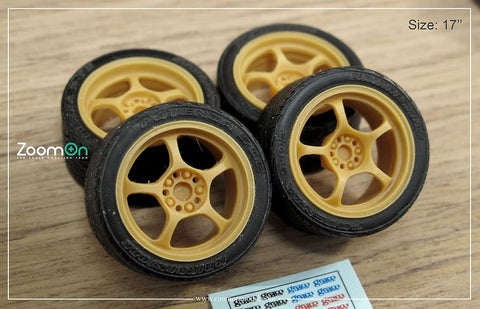 ZoomOn ZR056 1/24 15インチ レイズ グラムライツ 57c ホイールセット