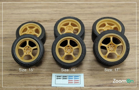 ZoomOn ZR056 1/24 17インチ レイズ グラムライツ 57c ホイールセット