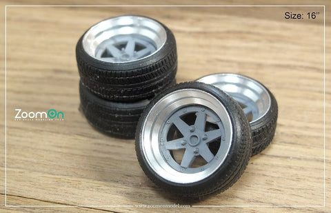 ZoomOn ZR058 1/24 15インチ SSR スピードスター XR-4 ホイールセット