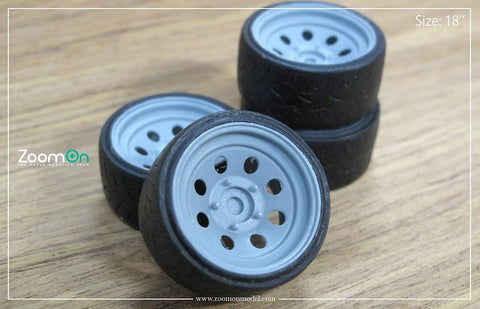 ZoomOn ZR062 1/24 17インチ サークル スチール ホイールセット