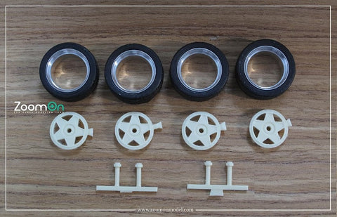 ZoomOn ZR063 1/24 16インチ 星形 ホイールセット