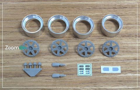 ZoomOn ZR064 1/24 17インチ SSR ホイール・ミラー セット (タミヤR32用) タイヤ別売