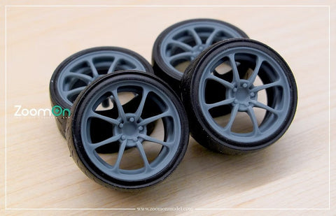 ZoomOn ZR080 1/24 19インチ レイズ NE24 ホイールセット (リア ディープオフセット)