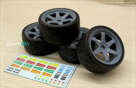 ZoomOn ZR081 1/24 19インチ レイズ TE37 ホイールセット