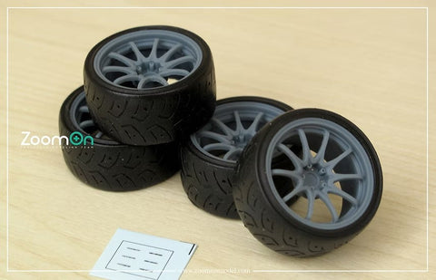 ZoomOn ZR082 1/24 17インチ レイズ CE28N ホイールセット