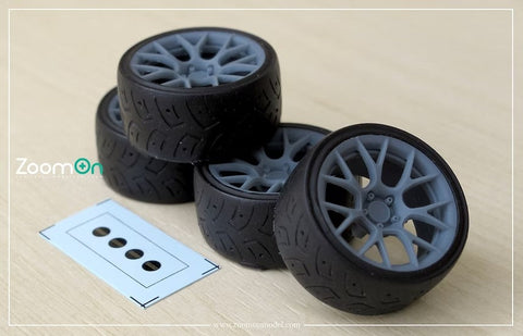 ZoomOn ZR109 1/24 16インチ BBS RE-V7 ホイールセット