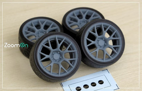 ZoomOn ZR109 1/24 17インチ BBS RE-V7 ホイールセット