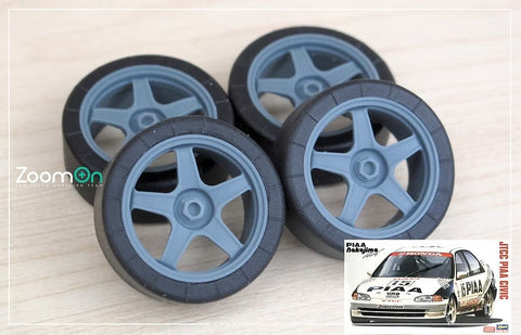 ZoomOn ZR118 1/24 17インチ 旭テック EG JTCC ホイールセット