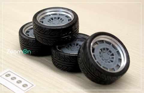 ZoomOn ZR121 1/24 18インチ Barone AP-12 ホイールセット (タイヤ無し)