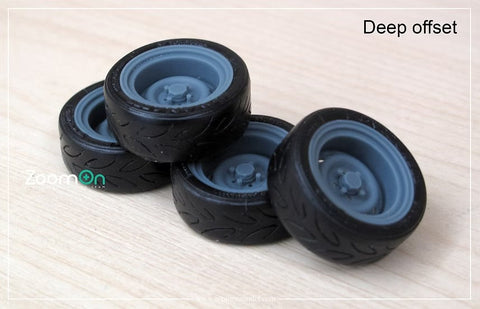 ZoomOn ZR123 1/24 15インチ ブリヂストン スーパーラップ ホイールセット(タイヤ無し)