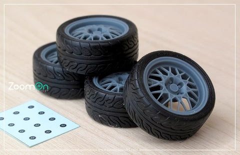 ZoomOn ZR133 1/24 17インチ 日産・スカイラインGT-R R32 V-Spec II ホイールセット