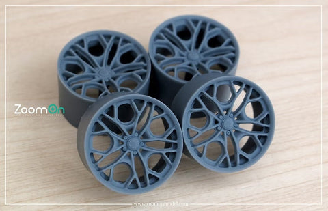 ZoomOn ZR143 1/24 ZR143 ブリクストンフォージド PF14 RS リムセット (5ボルトver.) (タミヤ用)