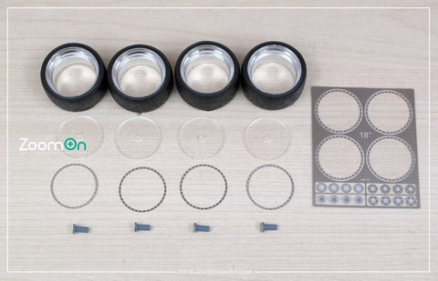 ZoomOn ZR144 1/24 19インチ トランスペアレント リムセット