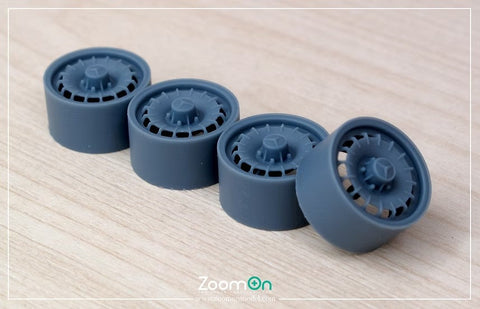 ZoomOn ZR151 1/24 14'' メルセデスベンツ クラシック OEM 79-84' リムセット(タミヤ用)