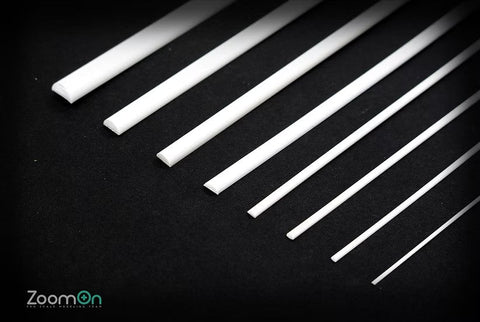 ZoomOn ZT010 1/24 半円形プラスチック棒 セット250mm