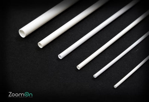 ZoomOn ZT012 1/24 丸プラスチック棒 (中空)250mm