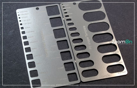 ZoomOn ZT041 1/24 正方形(角丸)・楕円 テンプレート