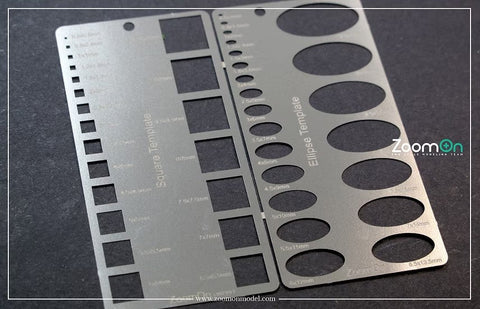 ZoomOn ZT043 1/24 正方形・楕円 テンプレート