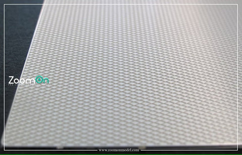 ZoomOn ZT069 アルミ 菱形グリッドプレート (ソリッド)70x70mm 1 プレート