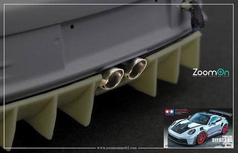 ZoomOn ZT072 1/24 メタルエキゾーストパイプ(マフラー) (4mm) (タミヤ用)