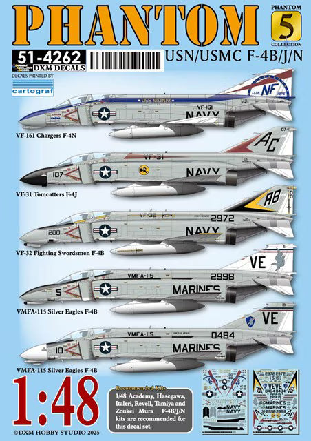 DXM 51-4262 1/48 アメリカ海軍/アメリカ海兵隊 F-4B/J/N ファントムコレクション 5